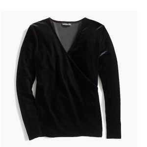 Velvet wrap top